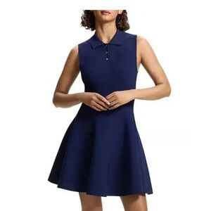 Theory•Flared Polo Dress•Women’s•Sz S•Navy